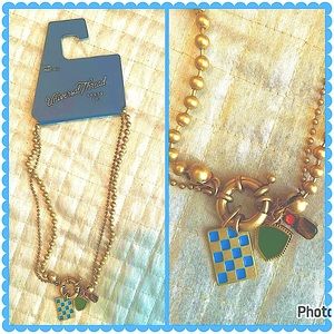 Semi Precious Stone Necklace •Gold •Charms •New w Tag •Perfect Gift